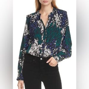 Veronica Beard Buckley Silk-Blend Top size 6